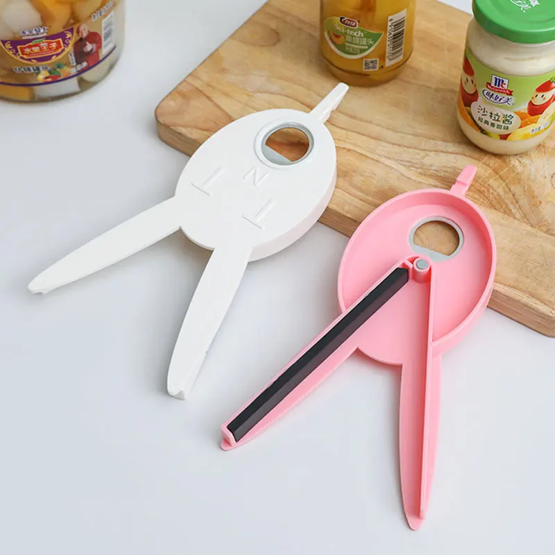 

Rabbit ears multifunctional magnetic bottle opener non-slip and labor-saving lid opener for kitchen cans