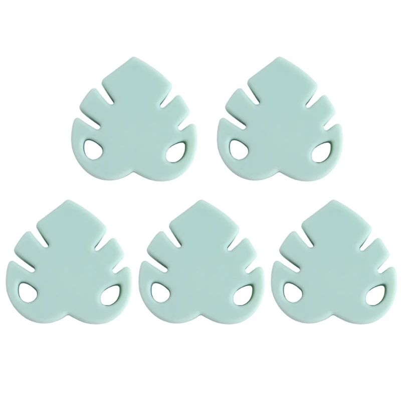 

5 Pcs Cartoon Leaces Silicone Beads Teether BPA-free Newborn Teething Soother