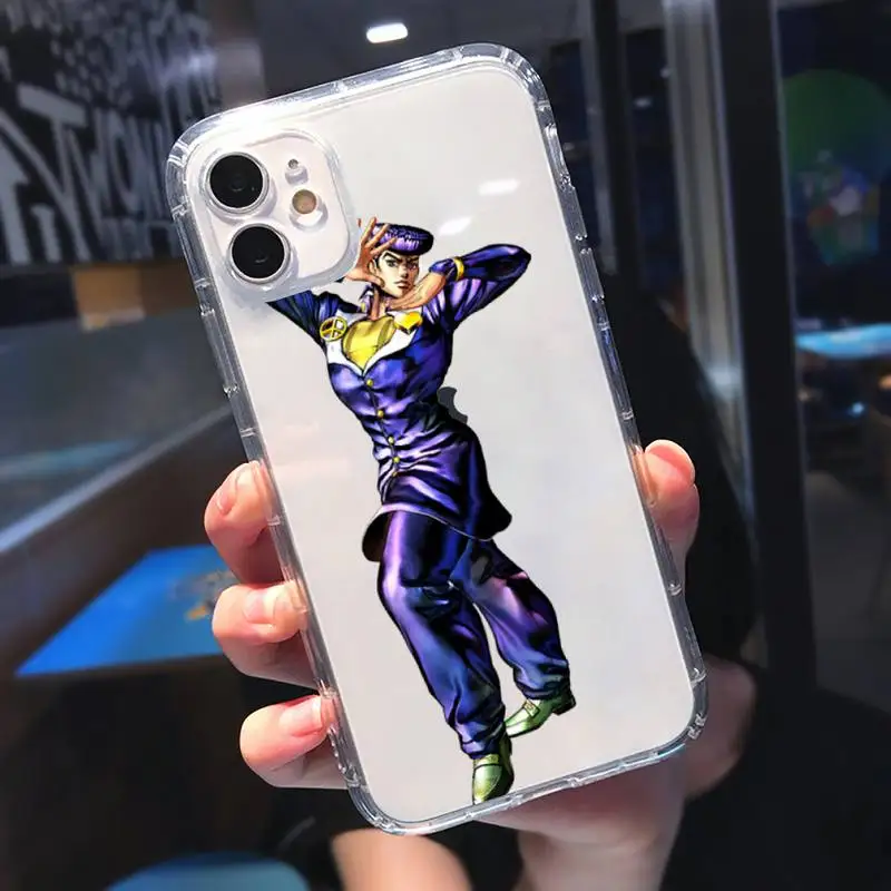 

Anime JoJos Bizarre Adventure Phone Case Transparent soft For iphone 5 5s 5c se 6 6s 7 8 11 12 plus mini x xs xr pro max