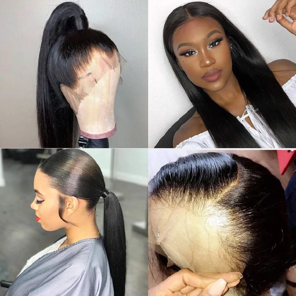 Дешевые бразильские прямые кружевные передние парики с детскими волосами