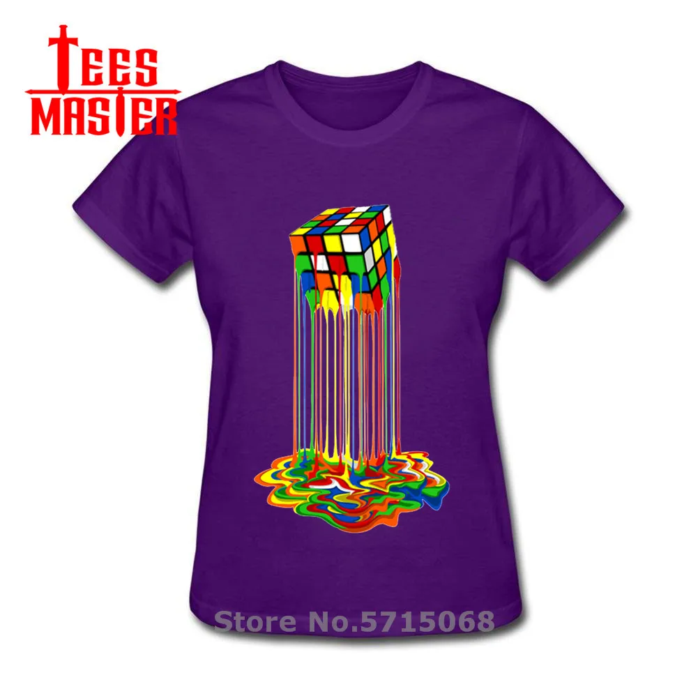 Футболка с изображением расплавленного кубика Шелдон Купера радужная