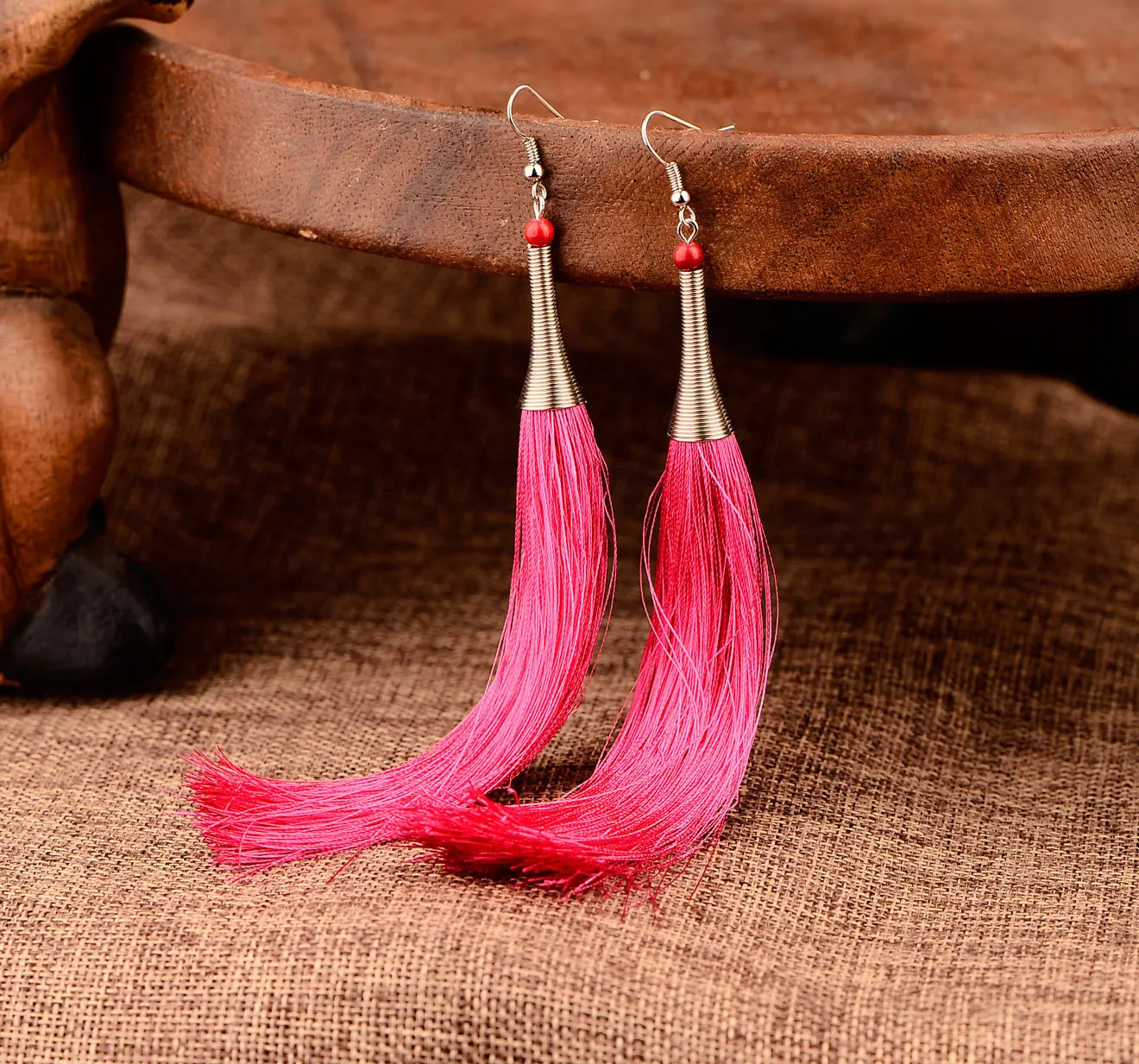 Висячие серьги с кисточками амулет модные очаровательные подарочные украшения