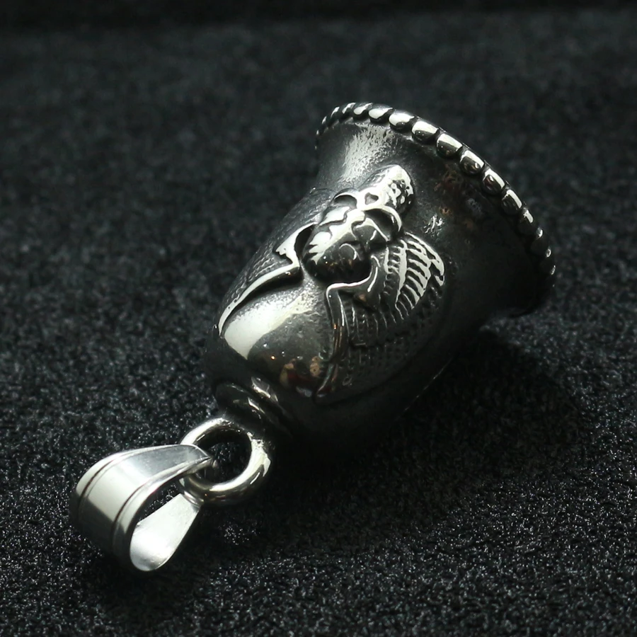 Унисекс 316L нержавеющая сталь Байкерский Орел крыло Череп колокольчик