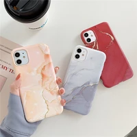 fashion marble cover for iphone 11 pro max x xs max xr se 2020 7 8 plus phone case soft silicone tpu plating crack back cover