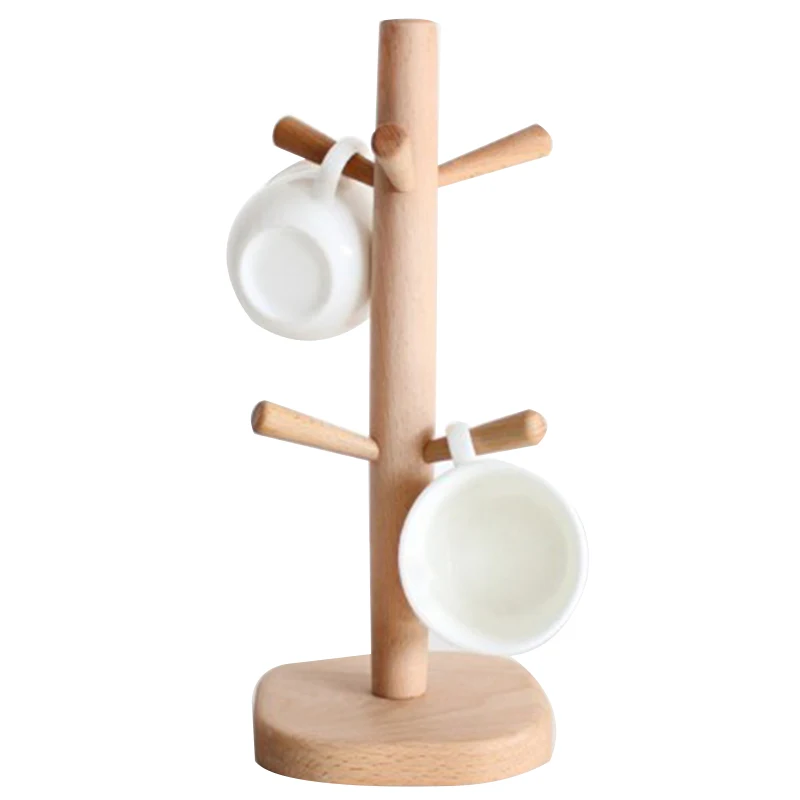 Деревянная кухонная стойка для хранения кружка дерево Съемная бамбуковая