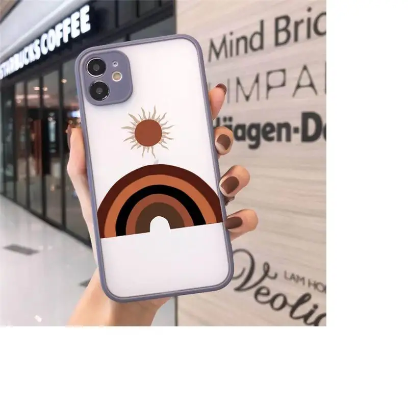 

Golden sun glitter pattern Phone Cases matte transparent For iphone 7 8 11 12 plus mini x xs xr pro max cover