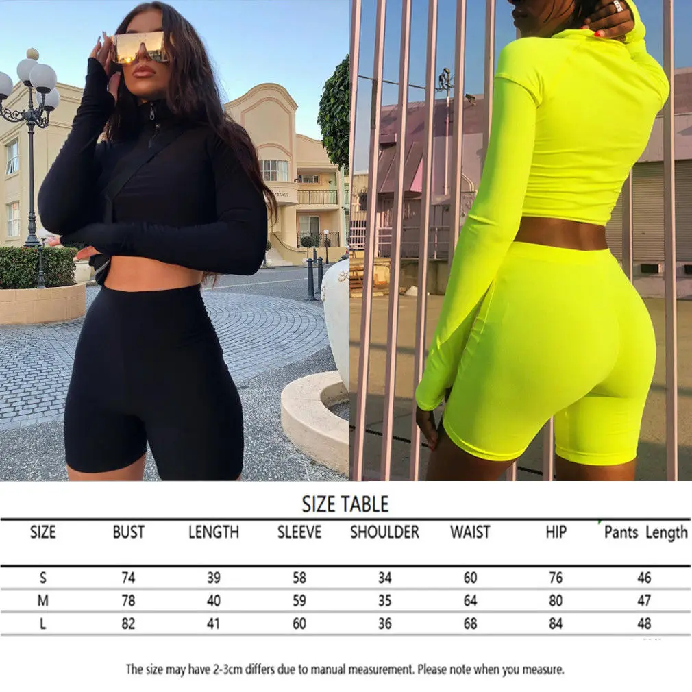 

Hot sale solid high waist Womens causual Sport Hoodies Stylish Sweatshirt Crop Tops Pants Set 2Pcs Tracksuit Sweat Suit