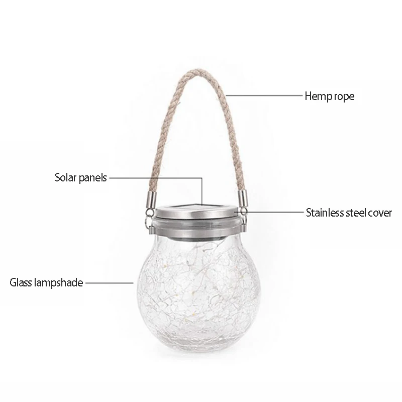 

Solar Light Outdoors Round Waterproof Led Solar Garden Fairy Lamp For Balcony Party Yard Decoration Star Night Light Yard Decor