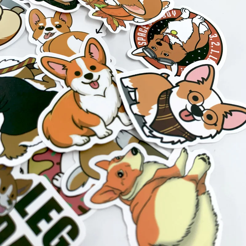 Pegatinas creativas de animales de dibujos animados, para bicicleta, port&aacute;til, equipaje, monopat&iacute;n, 50 unids/paquete-2