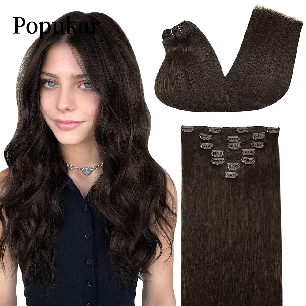 

Clip In Natural Human Hair Extensions Balayage Ombre Blonde Black Hairpins 7pcs 120g Double Weft 100% Machine Remy For Woman