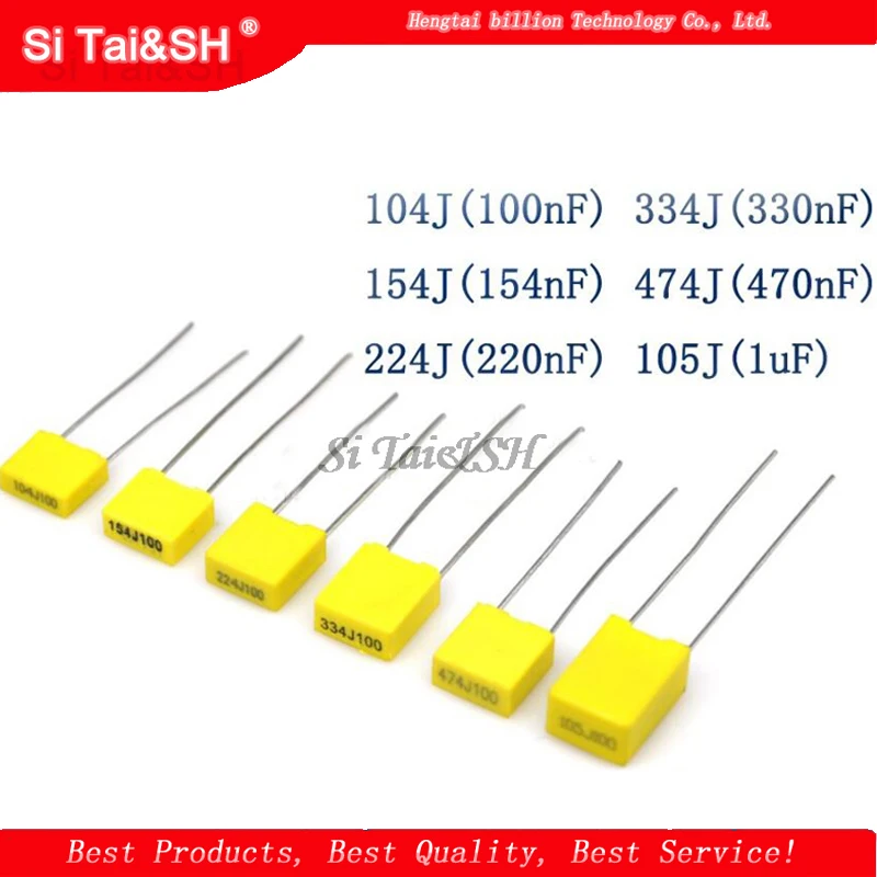 100 шт. полипропиленовая защитная пленка пластиковая в 1nF ~ 470nF 100nf 220nf 10nf 47nf 22nf 1nf 0 47