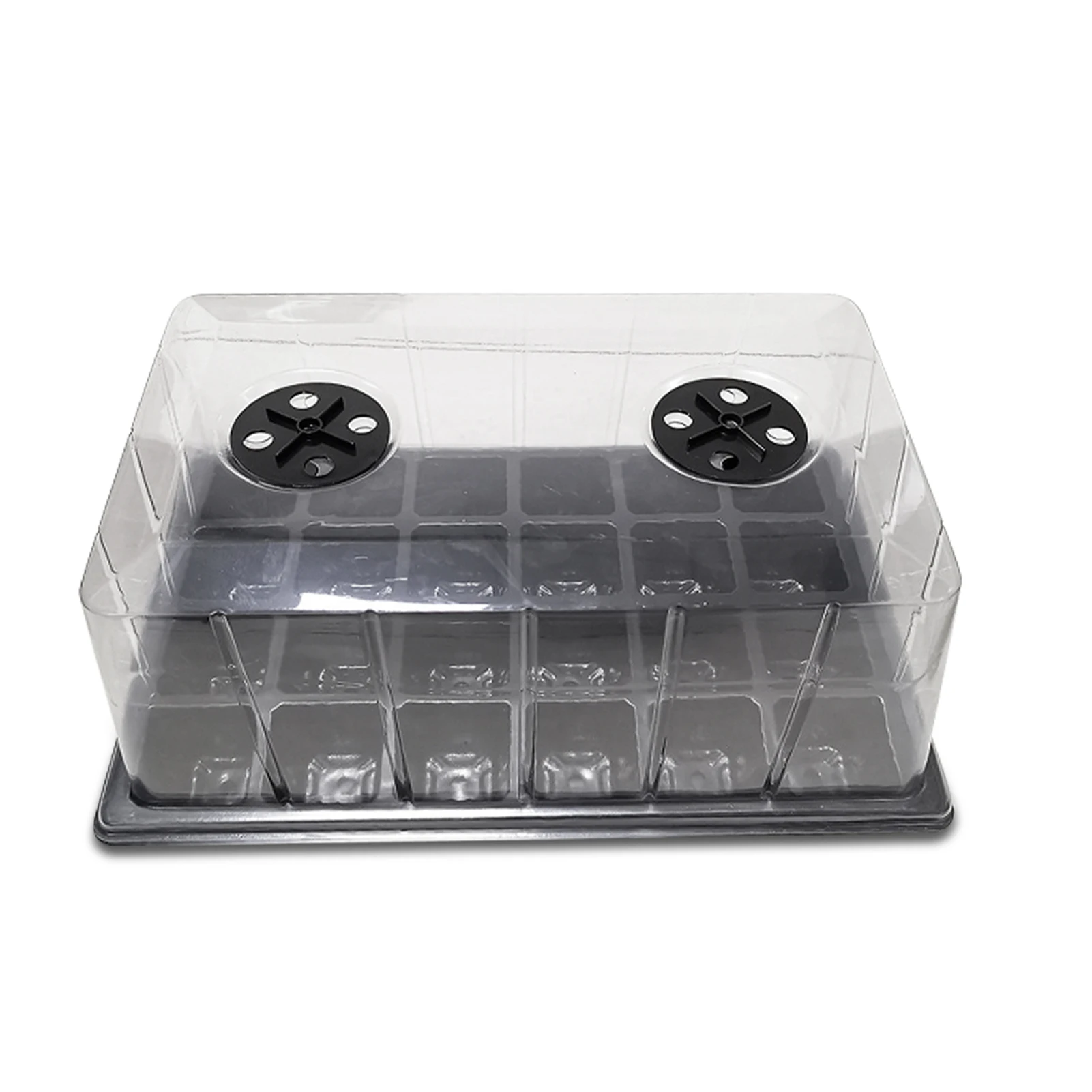 

Flower Pot Seeds Seedling Tray Sprout Plate 12-Cells Nursery Pots Tray With Transparent Lids Box For Gardening Home Decor