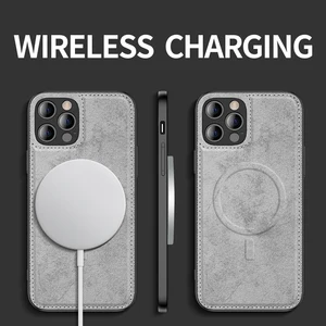 square shockproof silicone soft magsafe wireless charging cloth phone case for iphone 12 11 pro max mini back cover fundas coque free global shipping