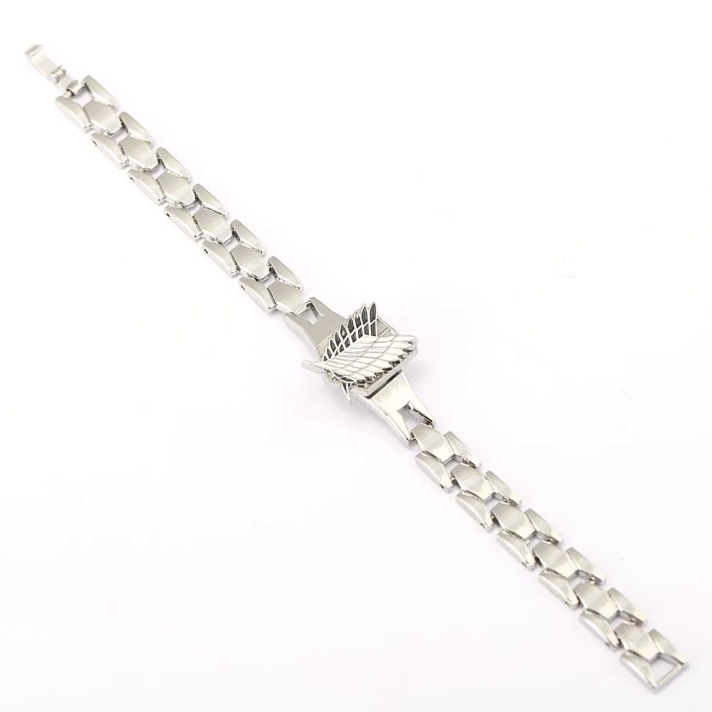 Титановый браслет для мужчин и женщин из аниме атака Крылья свободы|Браслеты с