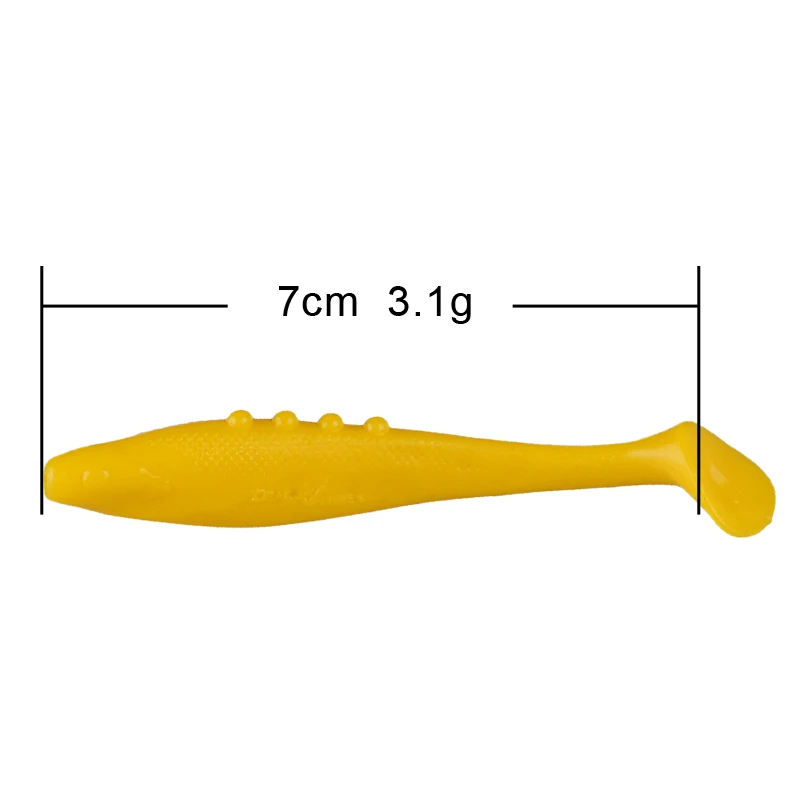 6Pcs Wobbler Fishing Baits 7cm 3.1g T Tail Jig Swimbait Soft Lure Isca Artificial Tackle Feeder | Спорт и развлечения