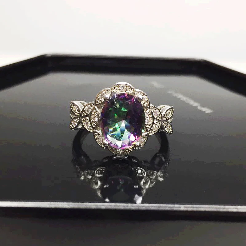 Бижутерия из серебра 925 пробы с топазом овальной формы | Украшения и аксессуары