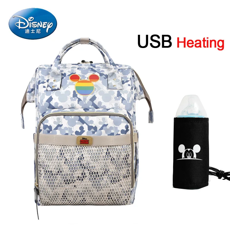 125 Disney USB сумка для подгузников с подогревом для беременных подгузник рюкзак большой емкости для кормления дорожный Рюкзак Сохранение тепла - Цвет: 125
