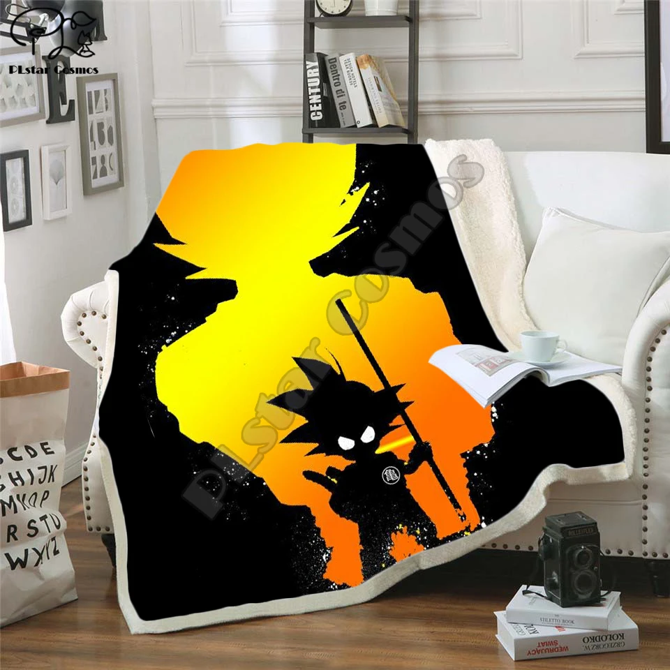

Anime 3D Printed Sherpa Blanket Couch Quilt Cover Travel Bedding Outlet Velvet Plush Fleece Blanket Bedspre style-2