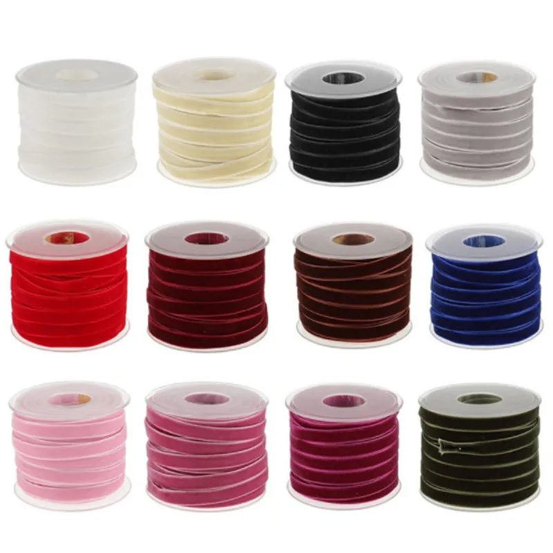 

20 ярдов / рулон бархатные цепочки из лент ручной работы для дома, свадьбы, рождественской вечеринки Декор DIY атласные ленты ремесла упаковоч...