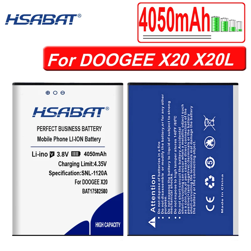 HSABAT BAT17582580 4850 мА/ч, BAT17613360 BAT17603360 Батарея Для DOOGEE X10 X20 X20L X30 X50 X60 X70 BAT18702000 BAT18724000