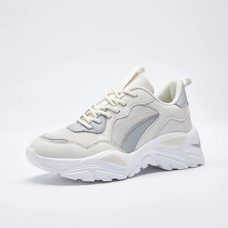 

Fashion Sport Shoes Platform Women Chunky Sneakers Lady Mesh Breathable Outdoor Training Footwear Non-slip Durable Tennis