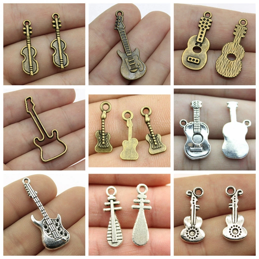 20 шт Металлические бронзовые посеребренные пять подвески в виде звезд для