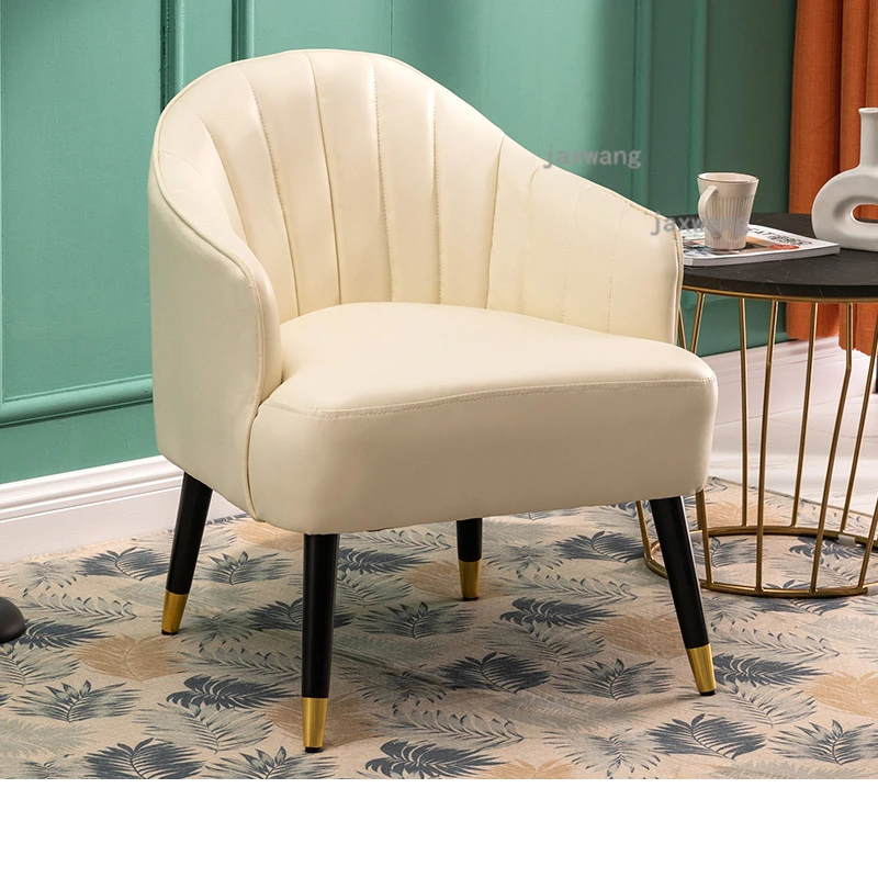 Роскошный кожаный одноместный диван Nordic Lazy для отдыха гостиная диваны мебель