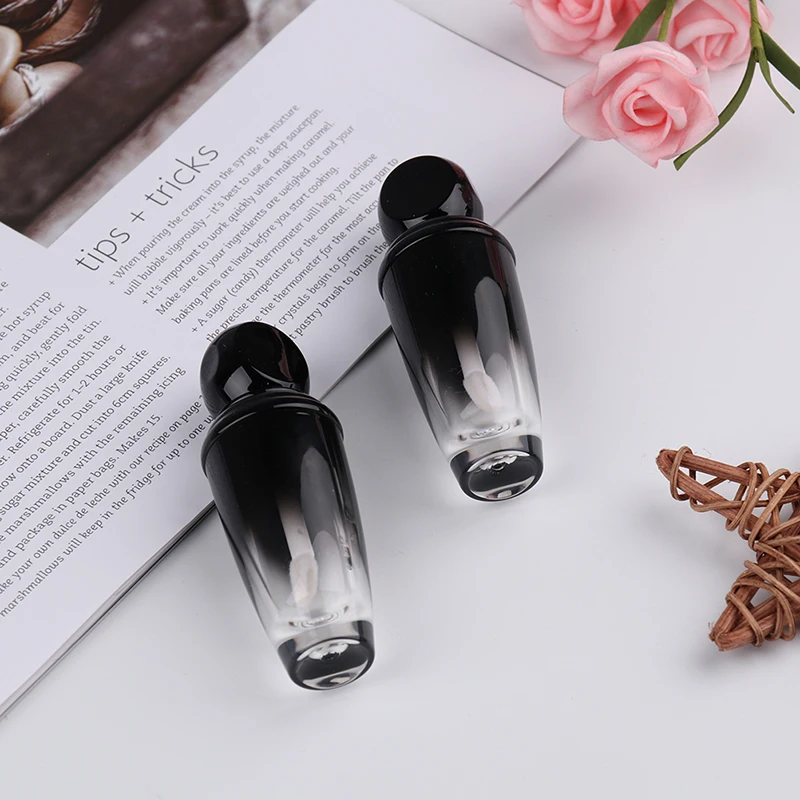 Пустой мини-блеск для губ с кисточкой пластиковый бальзам тюбик косметический