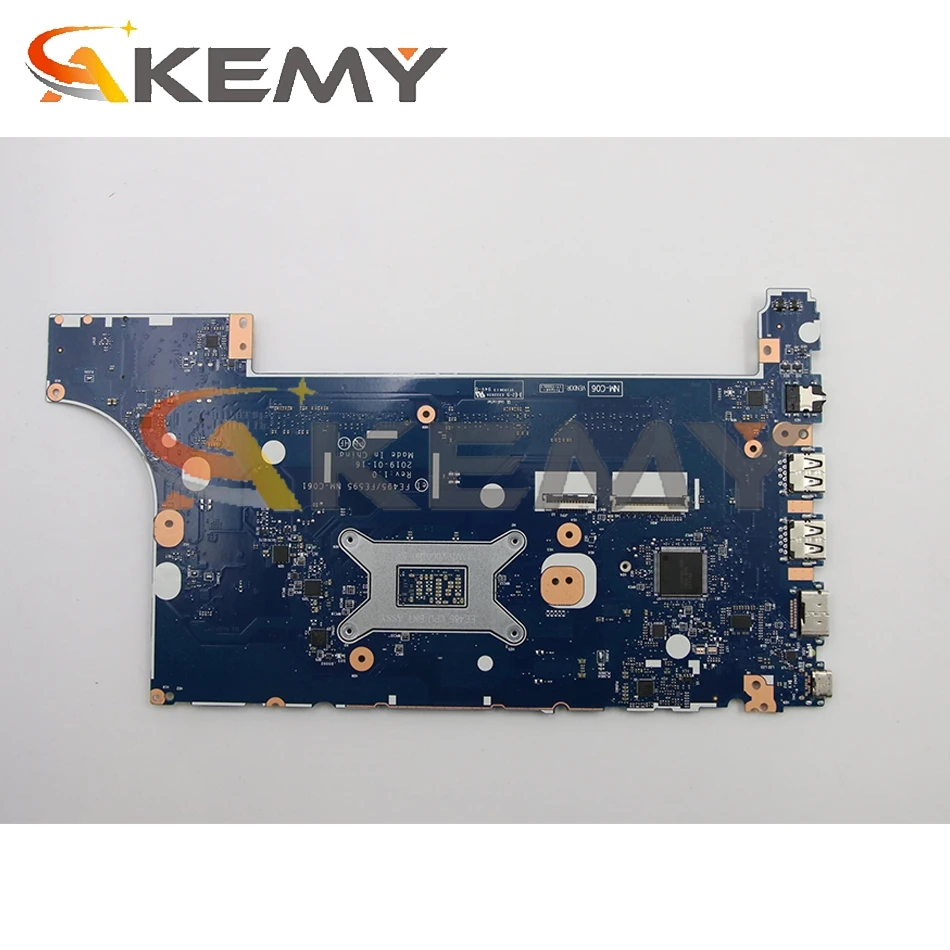 Bestellen Für Lenovo E595/E495 Laptop Motherboard NM-C061 W/ CPU R3 3200U Motherboard DDR4, Es Wurde 100% Vollständig Getestet Mainboard