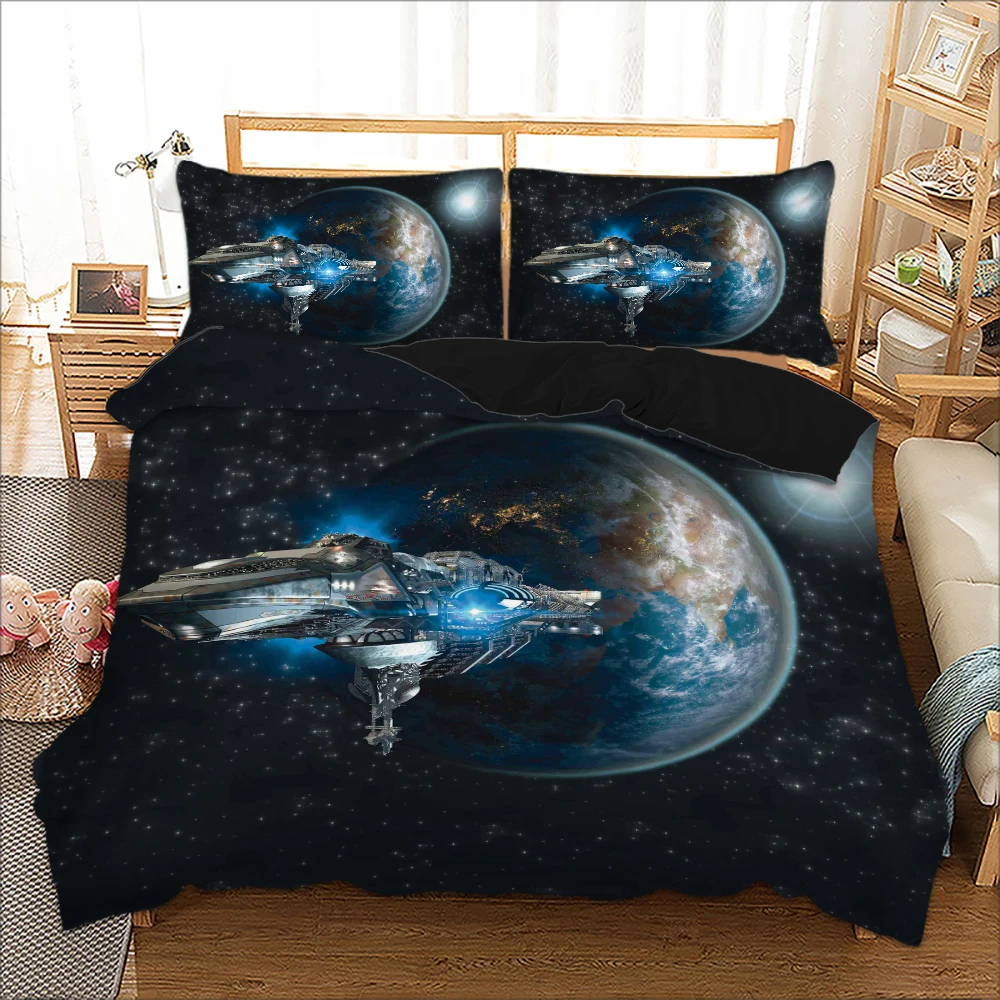 Модные космический корабль одеяла постельные принадлежности 3d печати