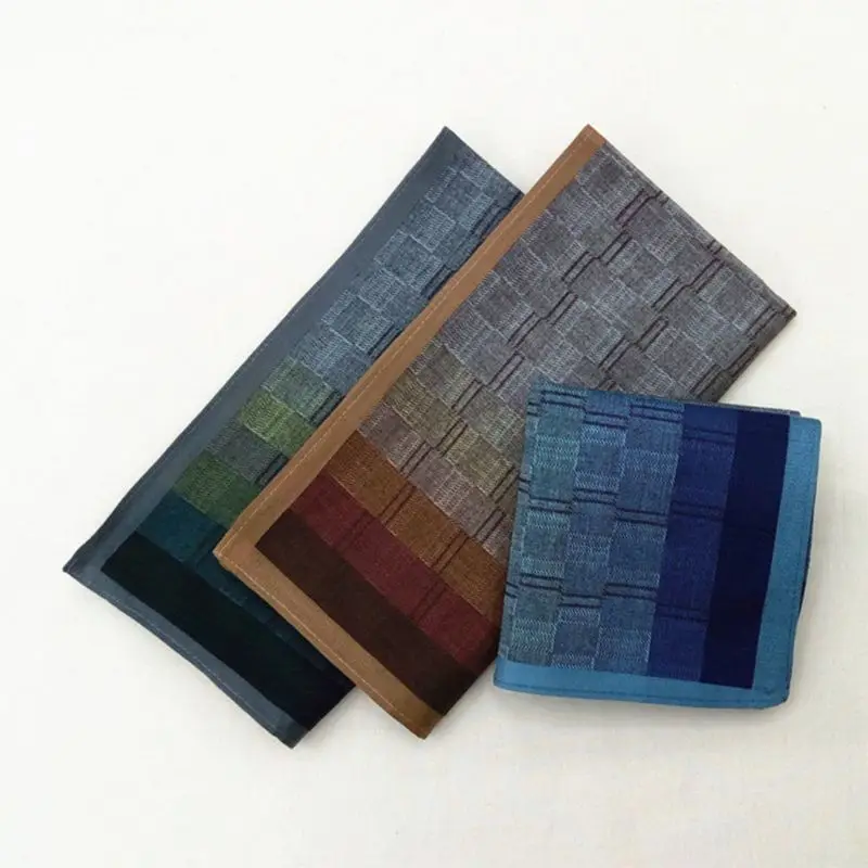 3 шт./компл. мужские хлопок сатин платок носовой градиент Цвет кирпичная стена