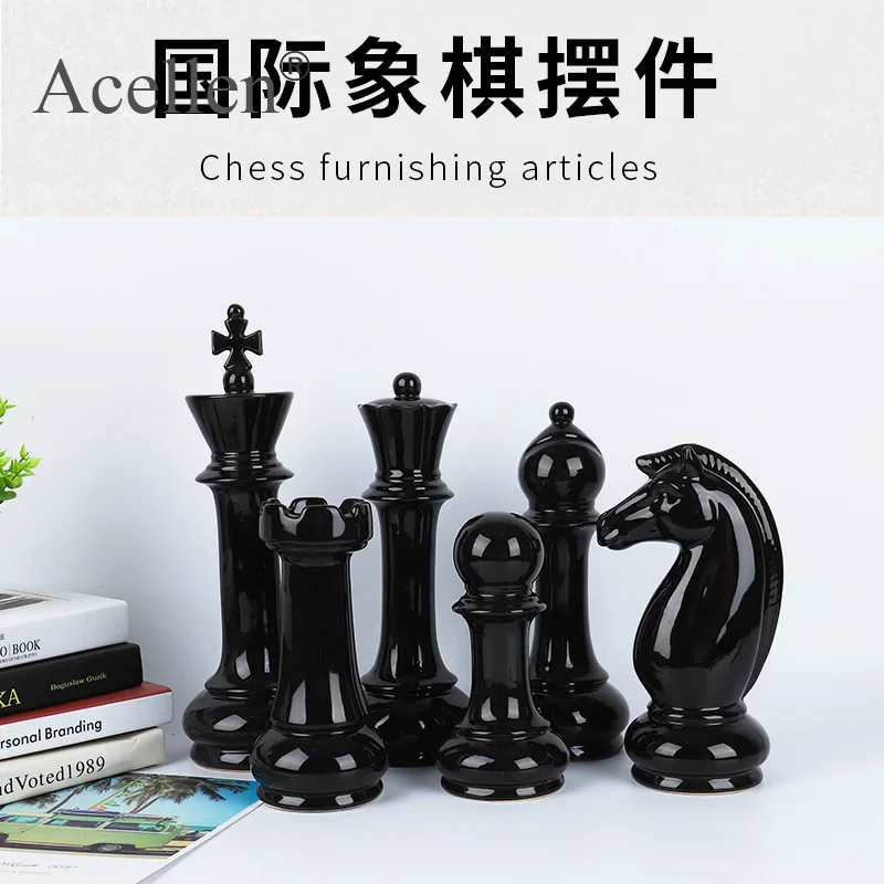Набор из шести предметов керамические международные Шахматные фигурки