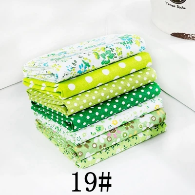 19 7pcs 25X25cm 25x25 см или 10x10 см хлопчатобумажная ткань с принтом для шитья стеганые ткани для лоскутного рукоделия аксессуары ручной работы T7866 - Цвет: 19 7pcs 25X25cm