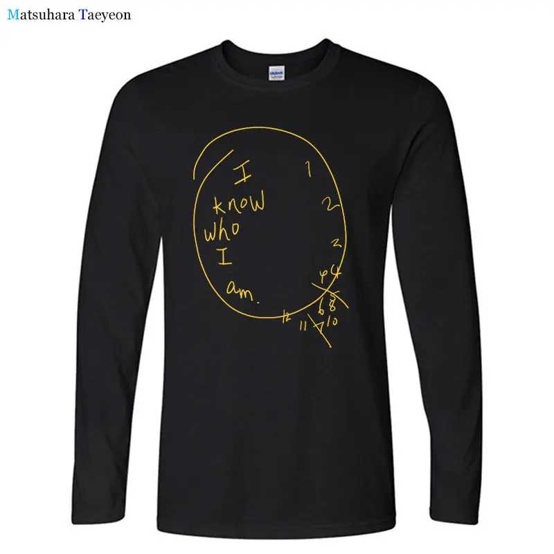 

Мужская хлопковая футболка с длинным рукавом и круглым вырезом, большие размеры