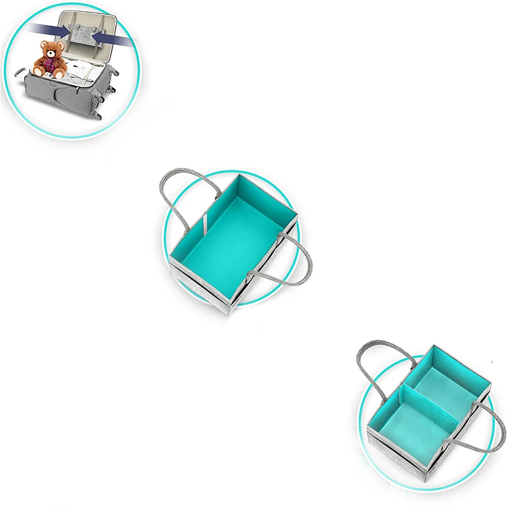 Portable Baby Diaper Caddy Organizer Holder Bag for Changing Table and Car Nursery Essentials Travel | Мать и ребенок