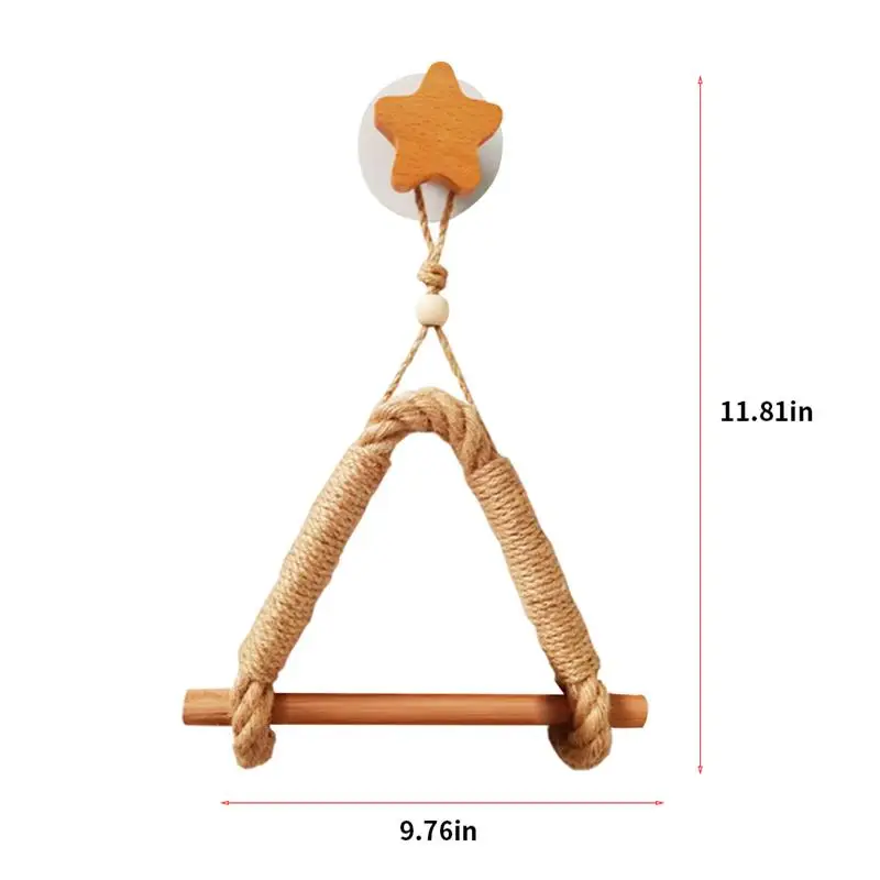 

Newest Rope Paper Holder Wall Hanging Tissue Hanger Wood Decoration Bathroom Paper Roll Rack oilet Paper Holder Storage Rack
