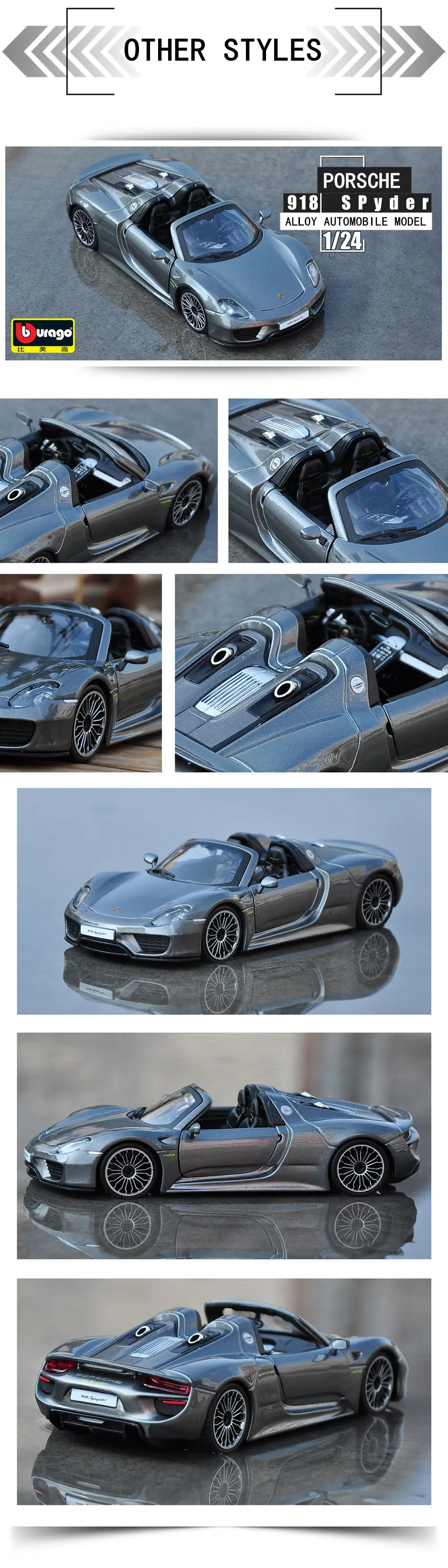 Bburago 1:24 Porsche 718 BOXSTER имитация сплава Модель автомобиля ремесла украшение Коллекция игрушек инструменты подарок