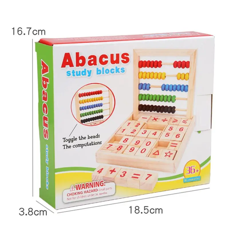 

Wooden Abacus Children Kids Counting Number Maths Learning Toy