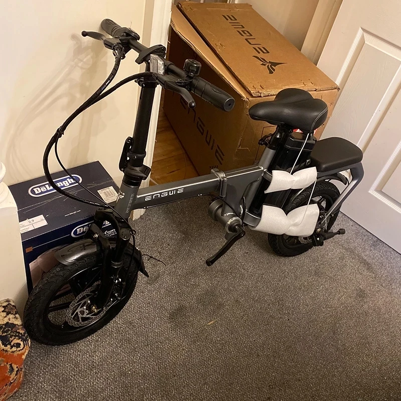 Мини электровелосипед без цепи 14 дюймов 48 в 15 А 30 км/ч 350 Вт|bike folding electric|folding electric