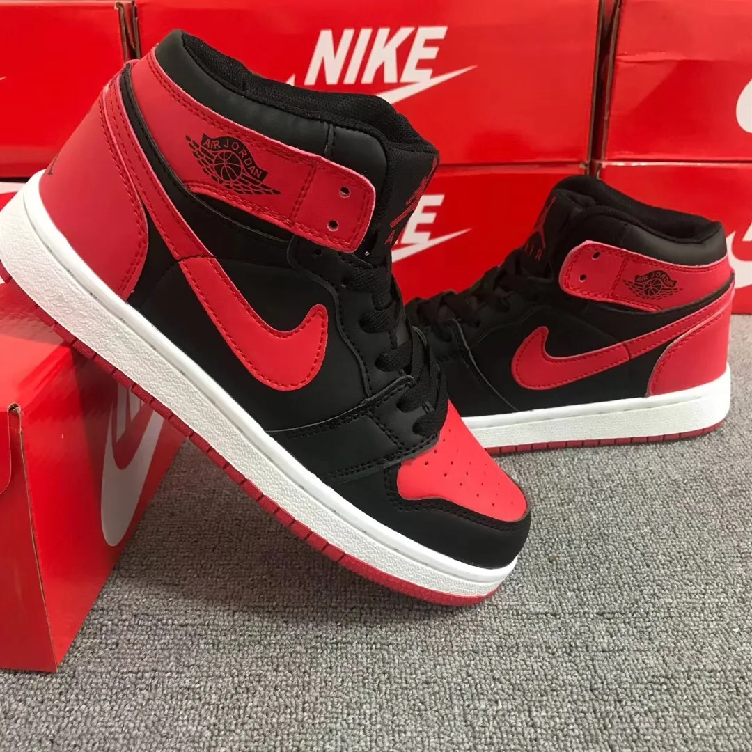 

Original Air 1 Mid GS Patent Multi Men and Women sports basketball shoes