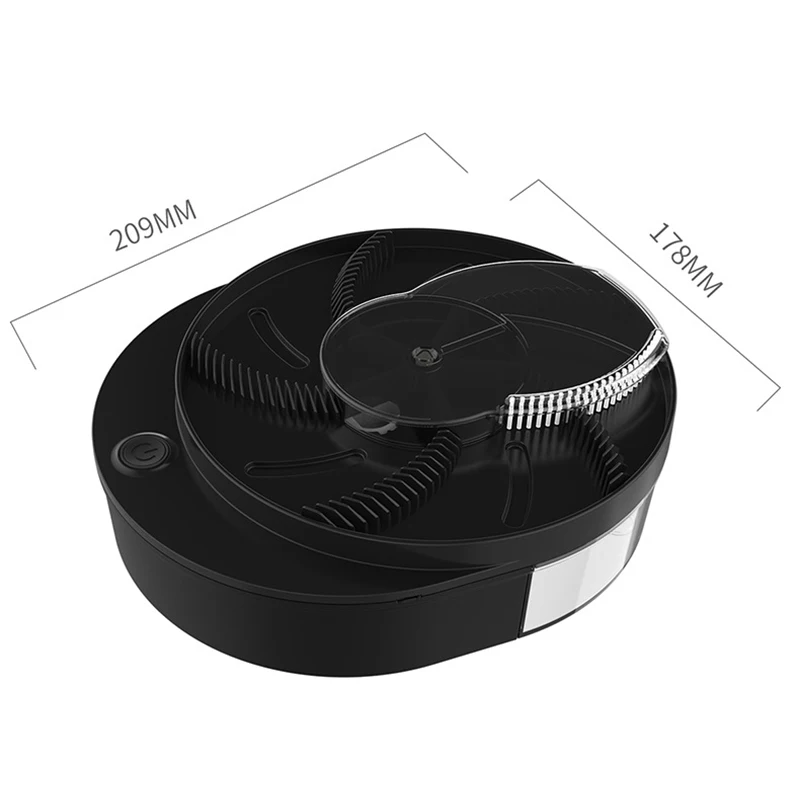 

White Black USB Rechargeable No Radiation Fully Automatic Light Fly Insect Catcher Trap Pest Control Repellent Garden Supplies