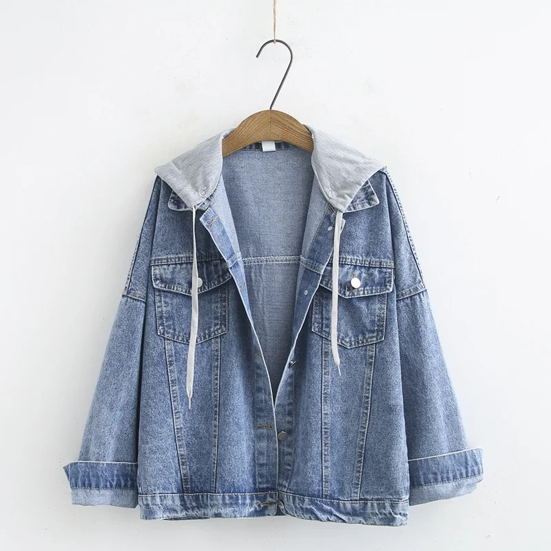 Коллекция 2019 года модное осеннее женское джинсовое пальто в консервативном