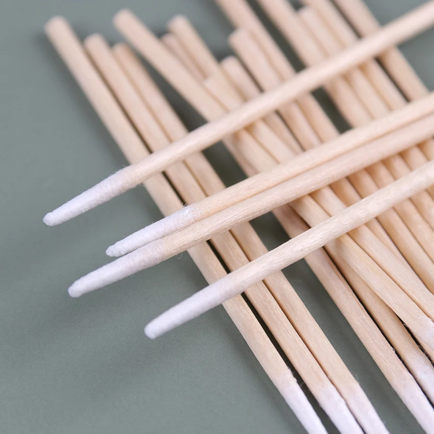 100 шт Деревянные ватные палочки для наращивания ресниц инструменты ухода за