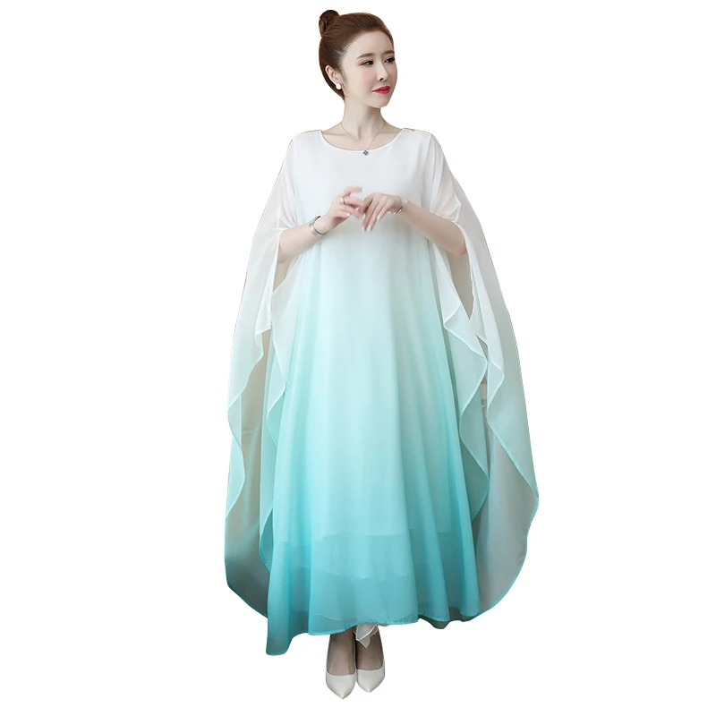 

COIGARSAM Loose Women Long dress Dresses Sky Blue Carmine 857
