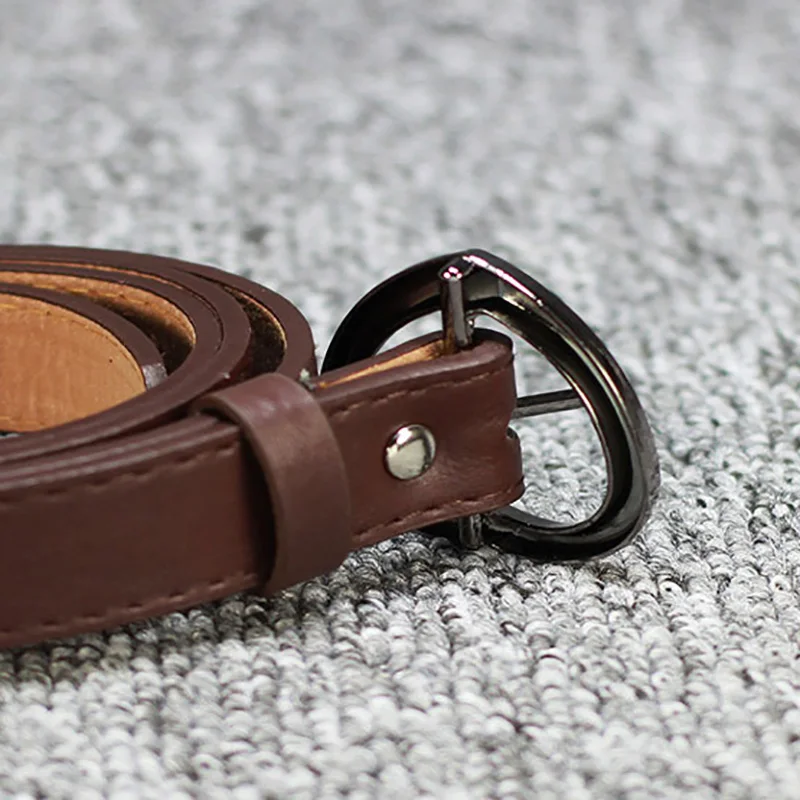 Ремень женский кожаный с металлической пряжкой белый Чёрный кофейный пояс в