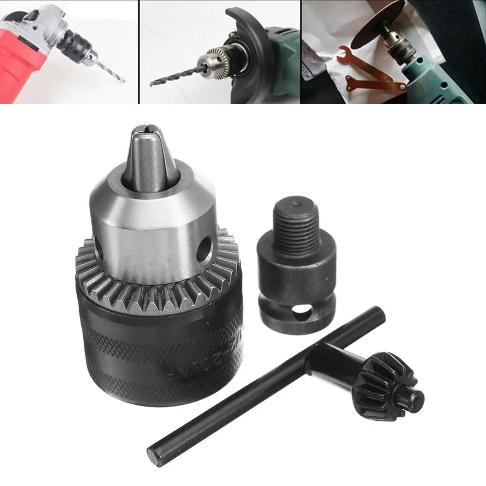 

Electric Drill Adapter Workshop Rotary tools Supplies Chuck Metal Black