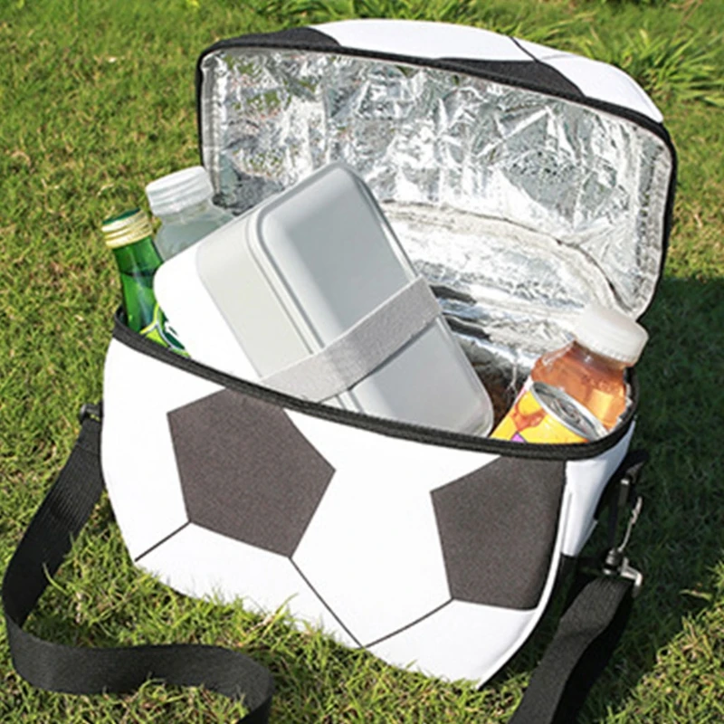 3D футбол Футбол утепленные переноски сумки для ланча Водонепроницаемый через