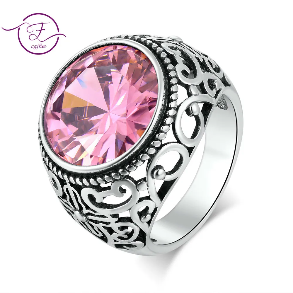 Винтажное большое кольцо с камнем для женщин Свадебное Обручальное вечерние ЦО