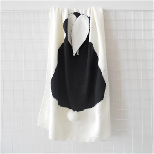 A0494-white 5 цветов 3D одеяло с кроликами вязаное одеяло детское мультяшное одеяло для животных Диван-коляска чехлы детские постельные принадлежности для новорожденных Пеленальный Декор - Цвет: A0494-white