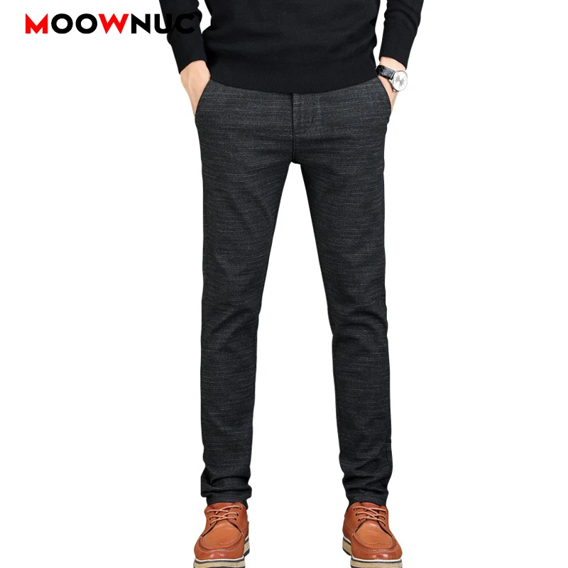 

Brand Trousers Pencil Pants Fashion Casual Men's Hombre Autumn Long Pants Plus Size Business Male Slim Solid Straight 38 MOOWNUC